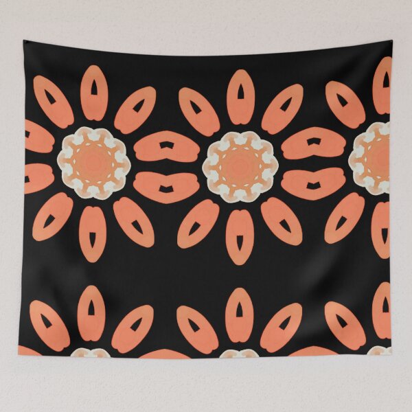 Item preview, Gradient of orange flowers- Mandala artwork designed and sold by Sonia dutta_art.