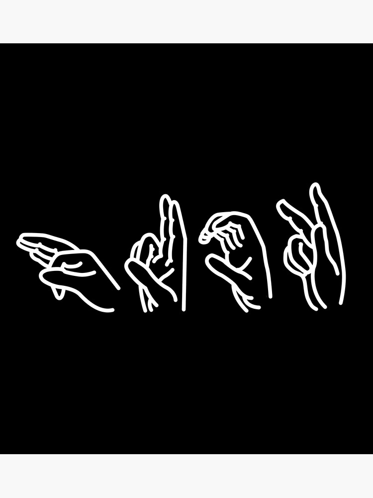 "Rude Sign Language" Poster for Sale by Schreider Redbubble