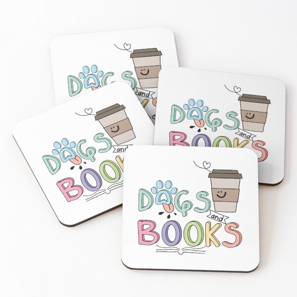 Item preview, Copy of Dogs Books and Coffee Quote designed and sold by TheBrightInk.