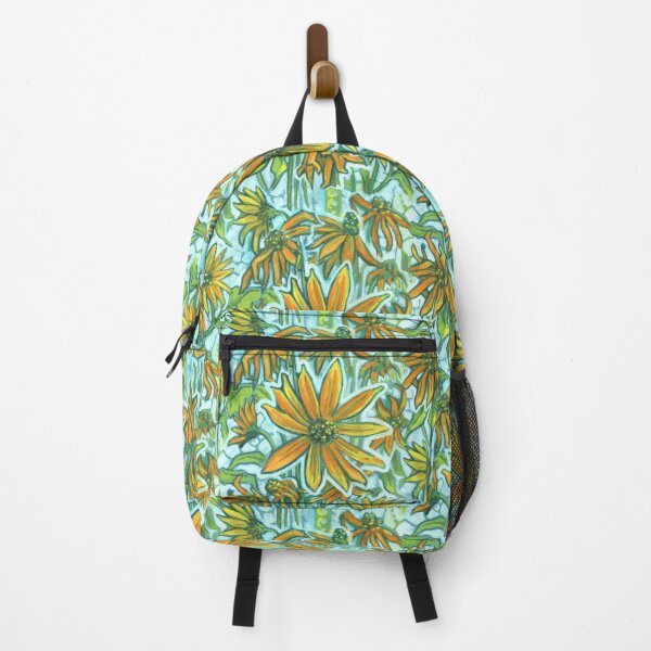 Item preview, Jerusalem Artichoke, Vintage Floral Pattern, Green Yellow Orange designed and sold by Julia Khoroshikh.