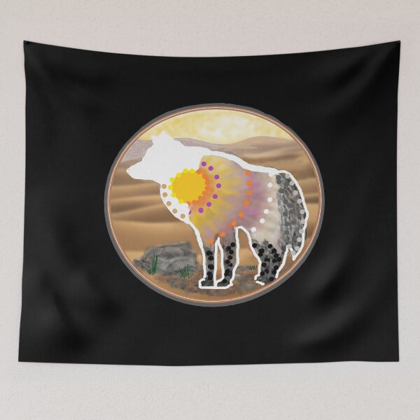 Item preview, tied dyed desert wolf designed and sold by THE AMERICAN TEEVANGELIST.