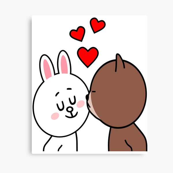 Oso Pardo Cony Bunny Rabbit El Beso Lienzo