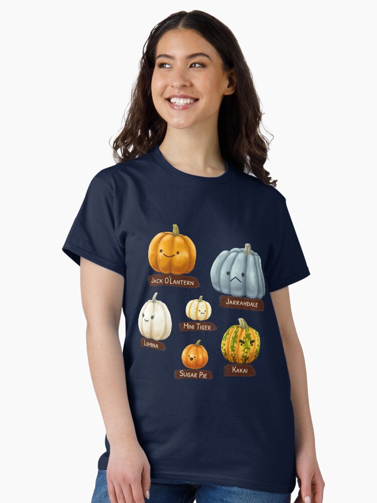 Thumbnail 2 of 7, Classic T-Shirt, Types Of Pumpkins (emoji version) designed and sold by ElectricFangs.