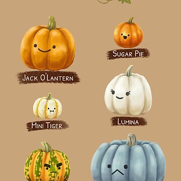 Artwork thumbnail, Types Of Pumpkins (emoji version) by ElectricFangs