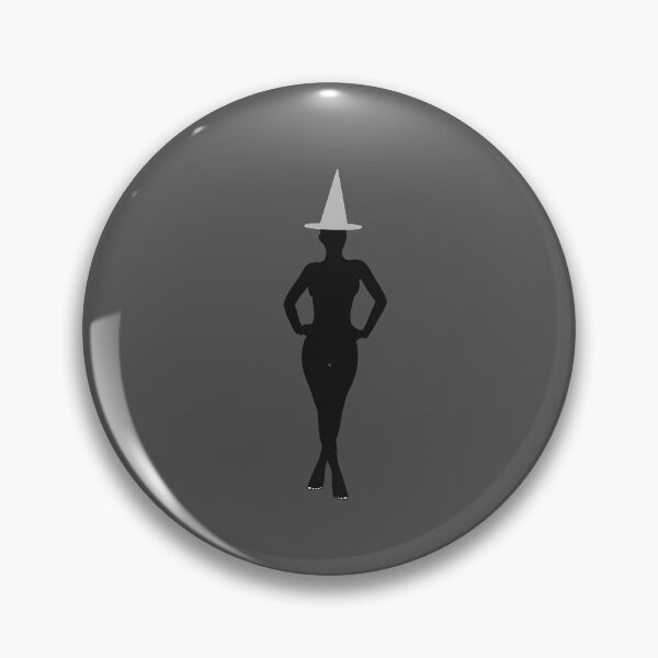 Item preview, Black sensual silhouette of witch with white Halloween hat designed and sold by BV-creas.