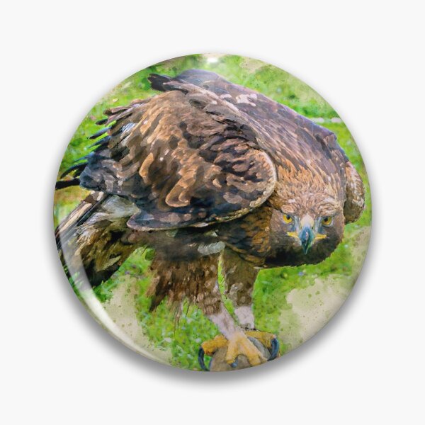 Item preview, Golden Eagle Portrait Watercolor designed and sold by lugamor.