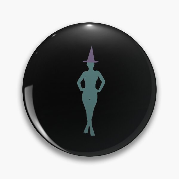 Item preview, Sensual petroleum blue silhouette of witch with purple Halloween hat designed and sold by BV-creas.