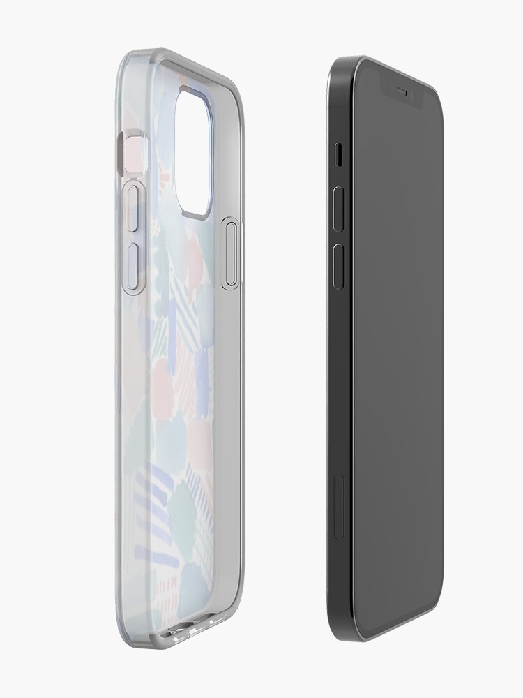 Alternate view of fun abstract pattern blue coral and green iPhone Case & Cover