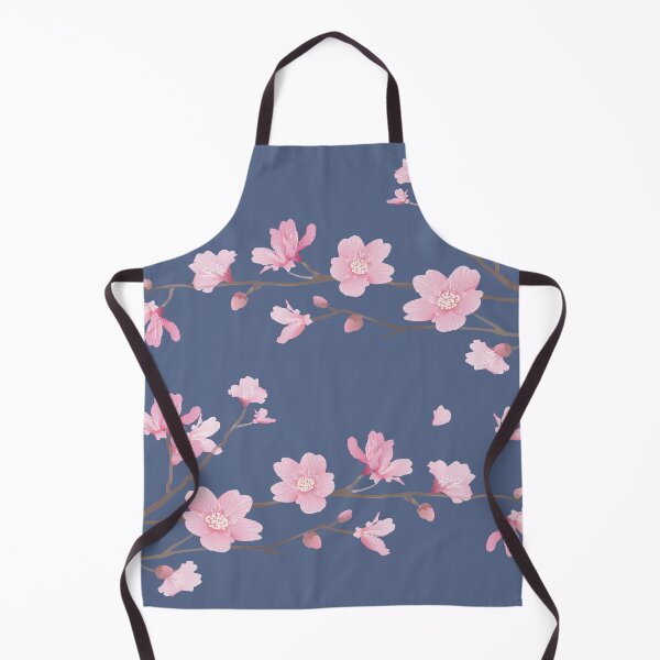 Cherry Blossom - Denim Apron