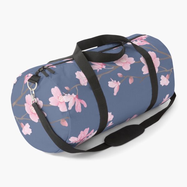 Cherry Blossom - Denim Duffle Bag
