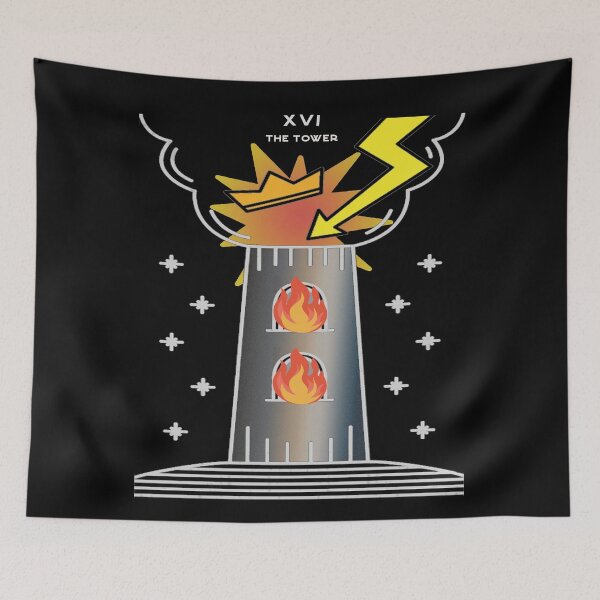 Item preview, The Tower Tarot Card - Major Arcana Color designed and sold by Coder-T.
