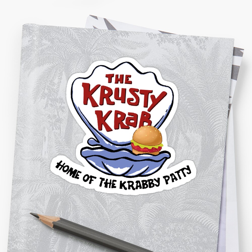 Krusty Krab Sticker By Noveltee Shirts Redbubble