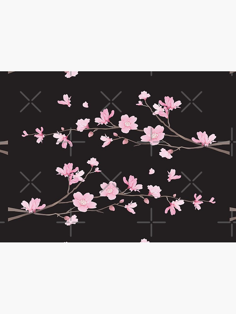 Cherry Blossom flower plant - Black by designenrich