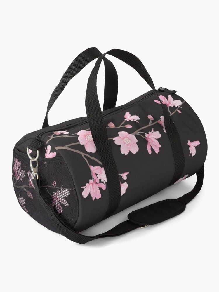 Alternate view of Cherry Blossom - Black Duffle Bag
