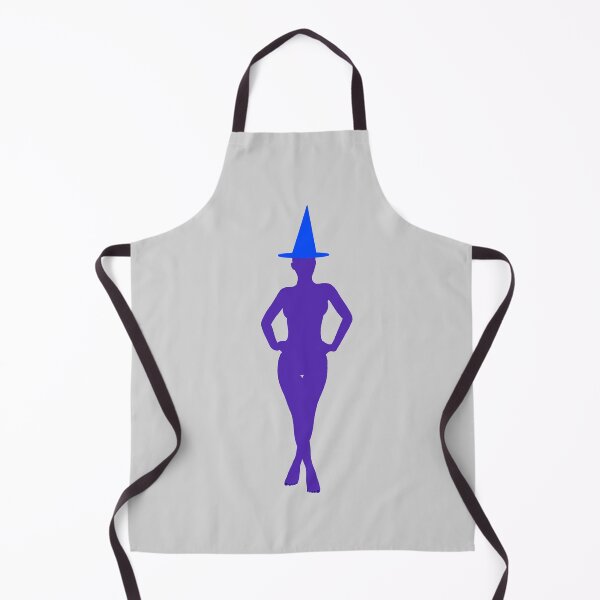 Item preview, Purple sensual silhouette of witch with bright blue Halloween hat designed and sold by BV-creas.