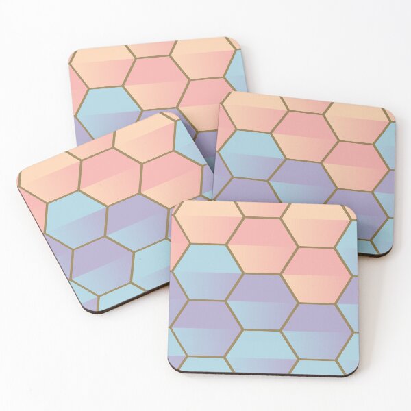 Item preview, Pink And blue Gradient hexagon designed and sold by berenger04.