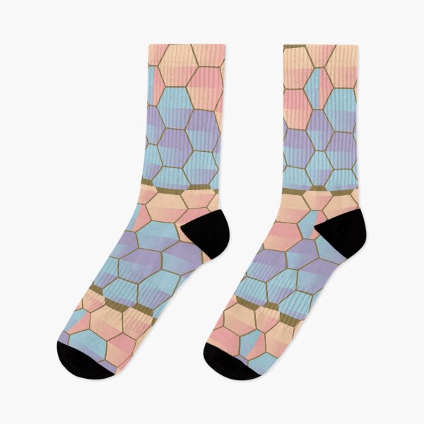 Item preview, Pink And blue Gradient hexagon designed and sold by berenger04.