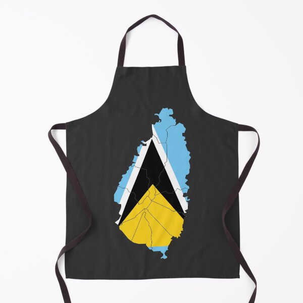 Item preview, Saint Lucia Flag Map with regions designed and sold by Alo.