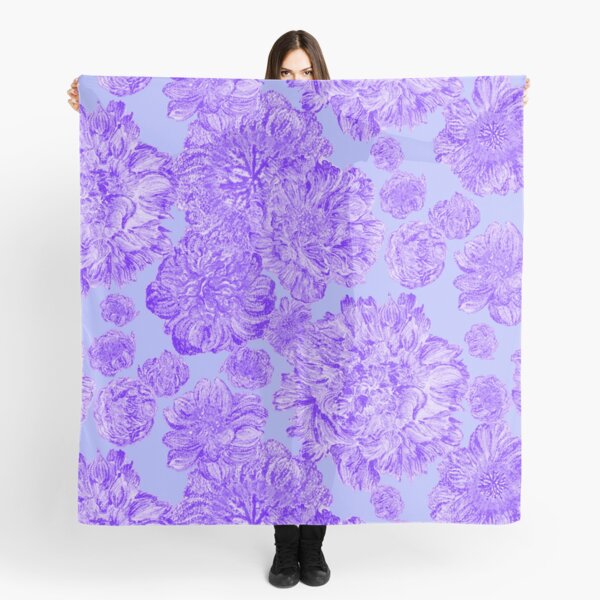 Peonies printed Scarf