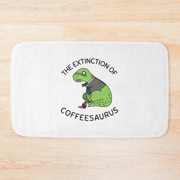 Item preview, The Extinction of Coffeesaurus Funny Dinosaur Coffee print designed and sold by jakehughes2015.