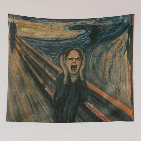 Item preview, Dwight Schrute Scream Painting designed and sold by Flakey-.