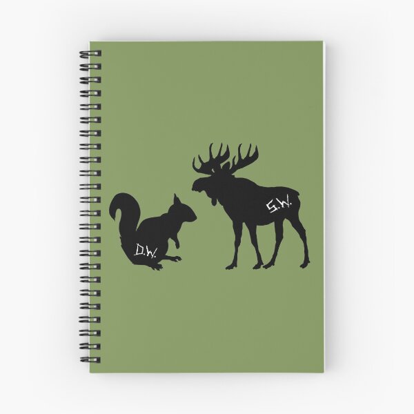 Item preview, moose + squirrel - black designed and sold by lexicolor.