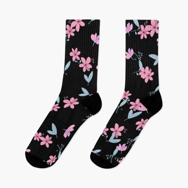 Artikelvorschau, Rosa und schwarzer Blumen-edler Blumendruck entworfen und verkauft von WildNClassyFun.
