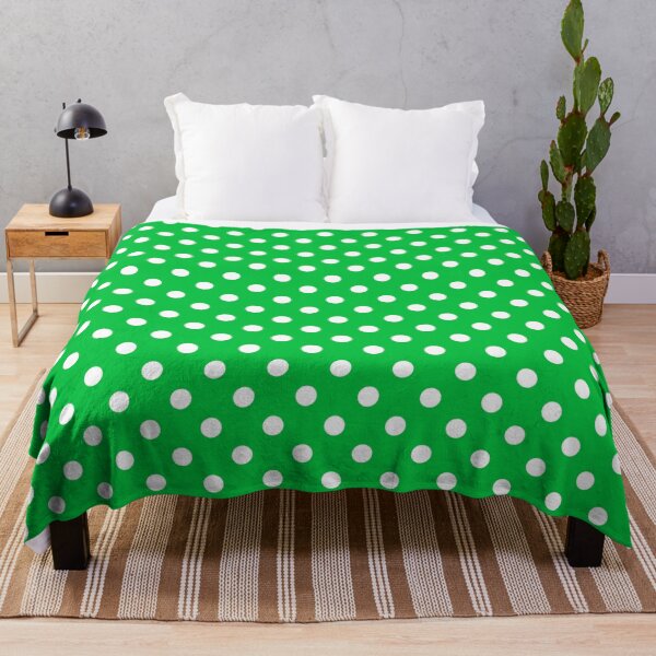 Item preview, Dark Pastel Green with White Polka Dots designed and sold by WearURColors.