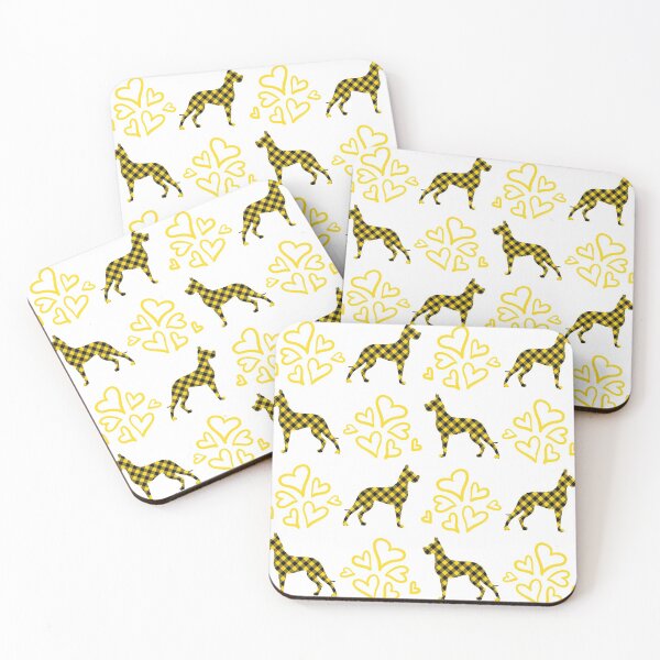 Item preview, Yellow dog and hearts pattern for dog lover designed and sold by lMonsterPlanetl.
