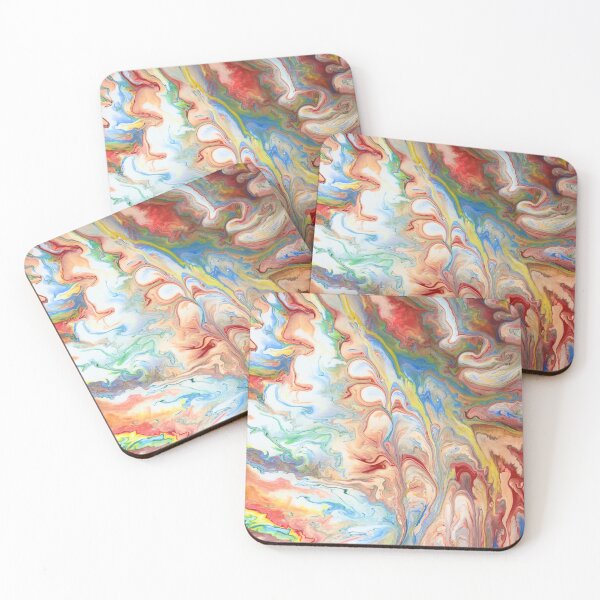 Item preview, Rainbow Clouds acrylic abstract painting designed and sold by Color Splash Gallery.