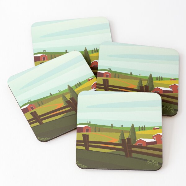 Item preview, 1980s Retro Summer Red Barn Farm  designed and sold by IamTrending.