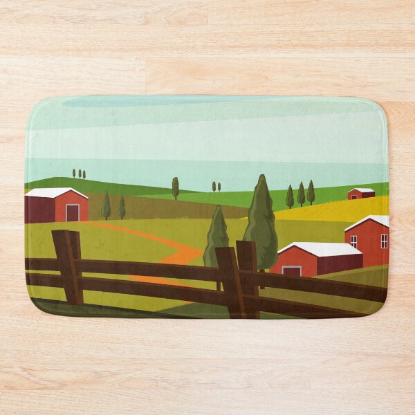 Item preview, 1980s Retro Summer Red Barn Farm  designed and sold by IamTrending.