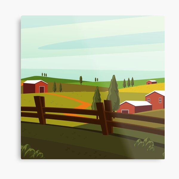 Item preview, 1980s Retro Summer Red Barn Farm  designed and sold by IamTrending.