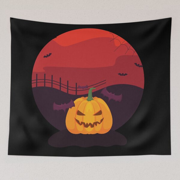 Item preview, Spooky pumpkin scene designed and sold by hillarymoore06.