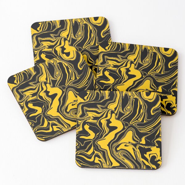 Item preview, Black and Yellow Abstract Melt designed and sold by WildNClassyFun.