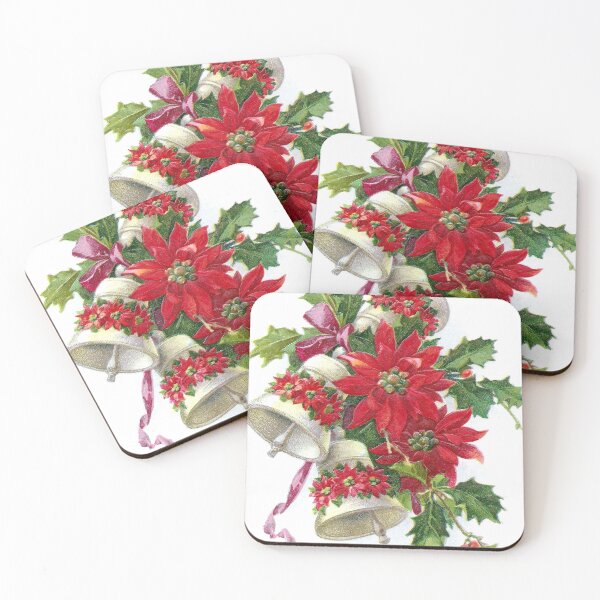 Item preview, Christmas Poinsettia Bells and Holly designed and sold by fenneltea.
