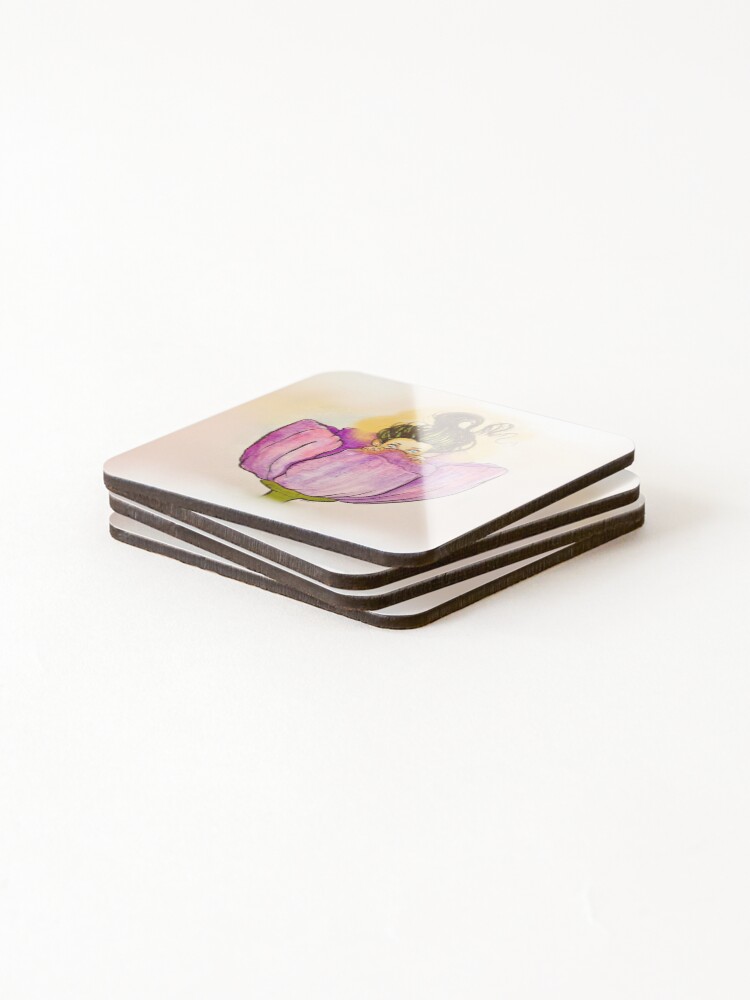 Thumbnail 4 of 5, Coasters (Set of 4), Shy designed and sold by Wittlewon.