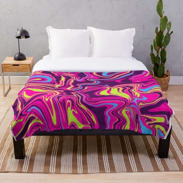 Aperçu de l'œuvre Fondant abstrait psychédélique Pop d'été magenta créée et vendue par WildNClassyFun.