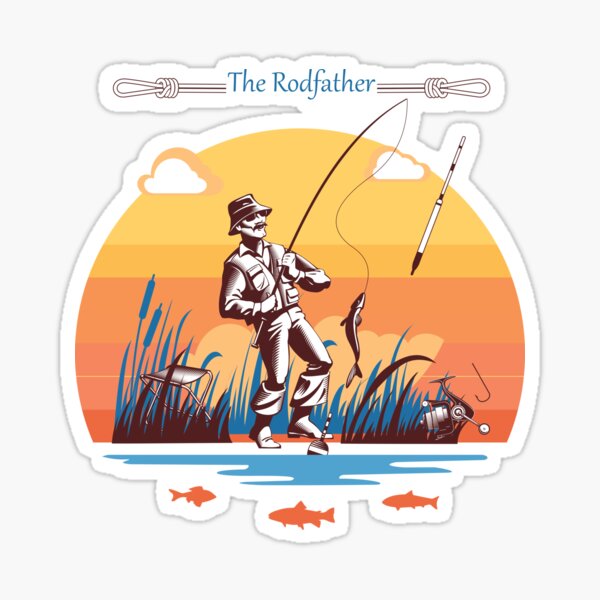 The Rodfather Fishing Stickers for Sale