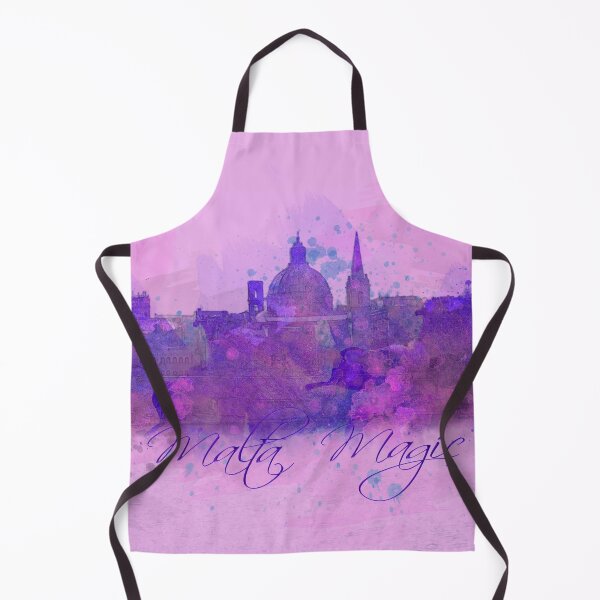 Item preview, Malta Valletta Violet Tones Beautiful Watercolor Iconic Coastline designed and sold by miraminerva09.