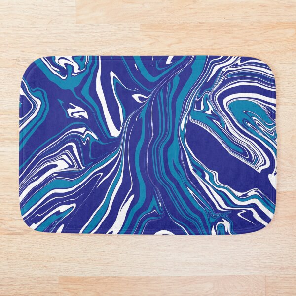 Artikelvorschau, Blau Weiß und Teal Spill Art entworfen und verkauft von WildNClassyFun.