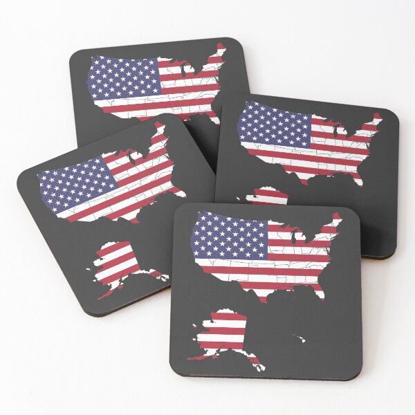 Item preview, United States of America Flag Map with regions designed and sold by Alo.