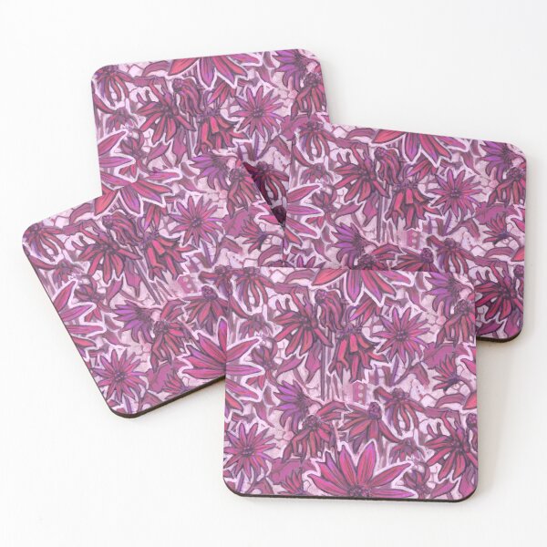 Item preview, Jerusalem Artichoke, Vintage Floral Pattern, Pink Red designed and sold by Julia Khoroshikh.