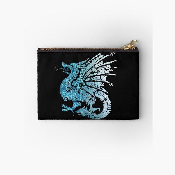 Item preview, Mythical Dragon in Shades of Blue with Swirls designed and sold by ittybittyowl.