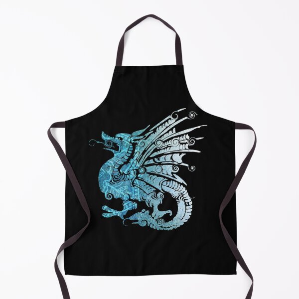 Item preview, Mythical Dragon in Shades of Blue with Swirls designed and sold by ittybittyowl.