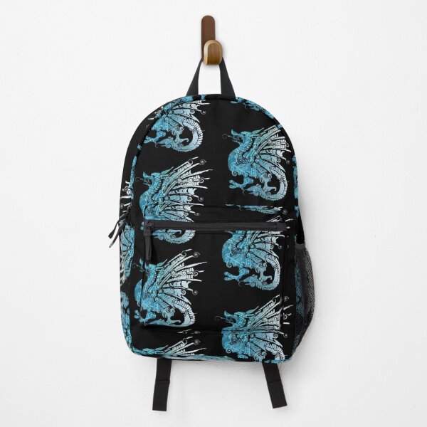 Item preview, Mythical Dragon in Shades of Blue with Swirls designed and sold by ittybittyowl.