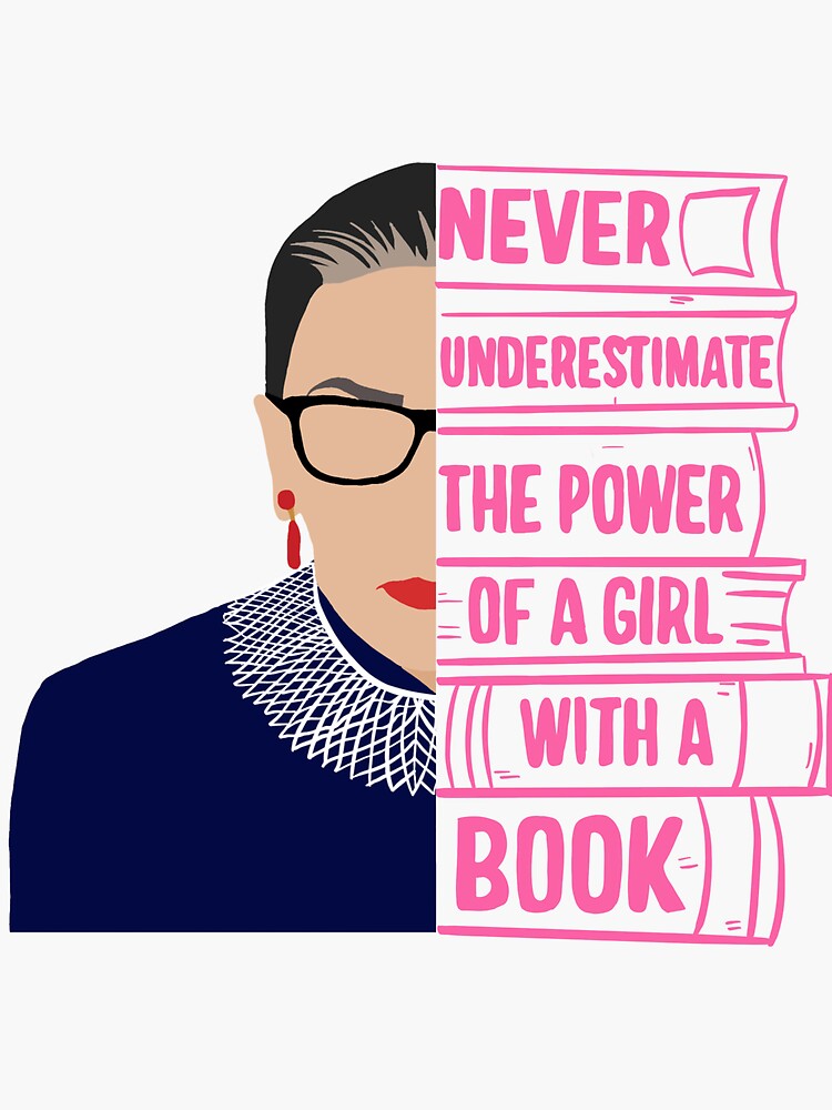"Rbg quote " Sticker for Sale by coolcar136 Redbubble