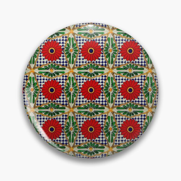 Item preview, Mexican Traditional  Vintage Decorative Tile Flower Pattern Mosaic Wall designed and sold by worldways.