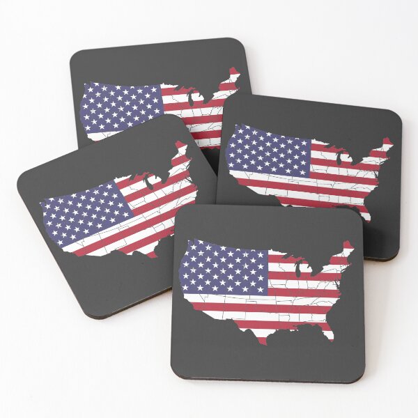 Item preview, United States Mainland Flag Map with regions designed and sold by Alo.