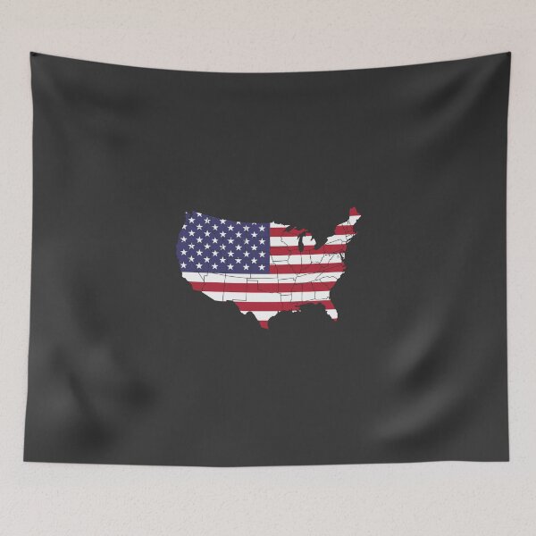 Item preview, United States Mainland Flag Map with regions designed and sold by Alo.